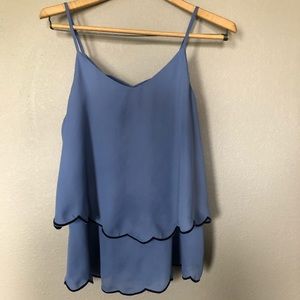 Scalloped Tank Top